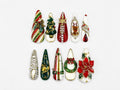 Luxury Christmas Press On Nails | 3D Tree & Wreath Nails | Candy Cane Holiday Nail Art | Christmas Press Ons | Festive Winter Set | JB242HC