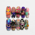 Handmade FNAF Press On Nails, 3D Freddy Bonnie Chica Fake Nails, Horror Game Character Glue On Nails, Kawaii Gamer False Nails