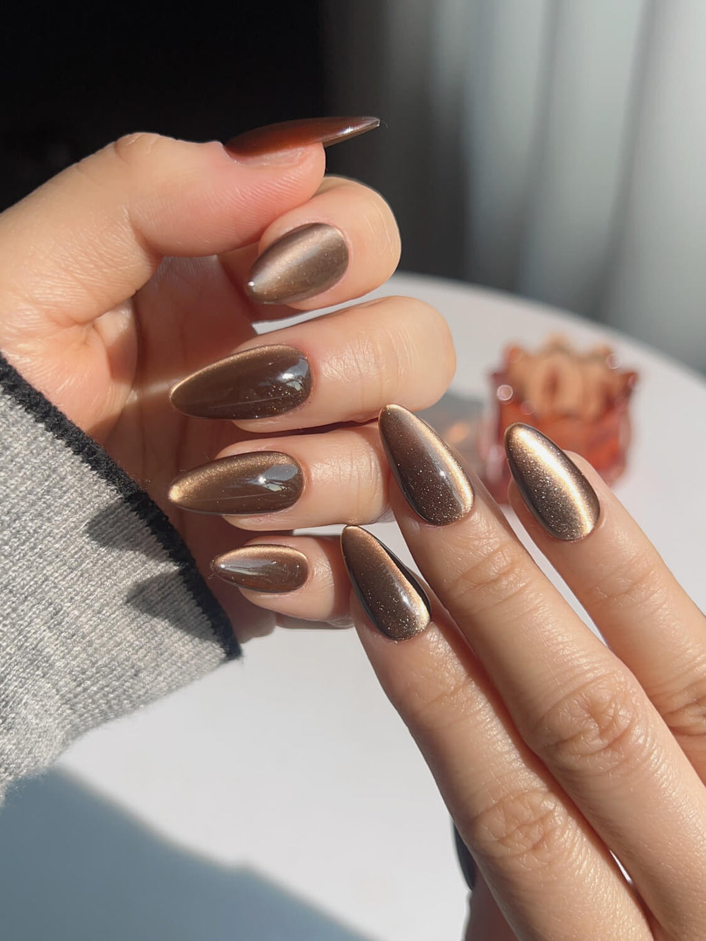 Arabica Cat Eye Reusable Press On Nails