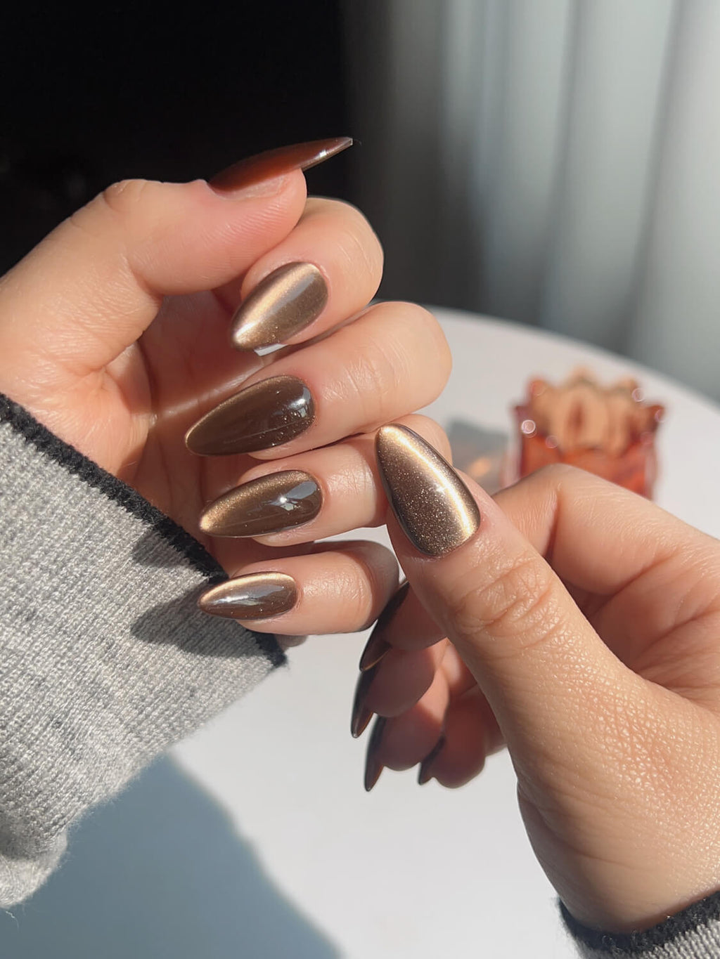 Arabica Cat Eye Reusable Press On Nails