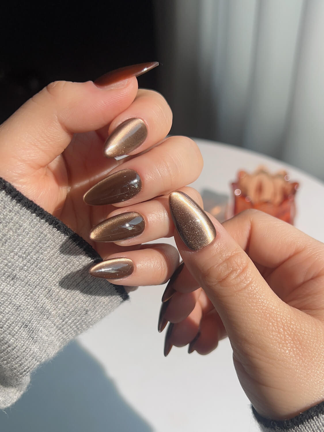 Arabica Cat Eye Reusable Press On Nails