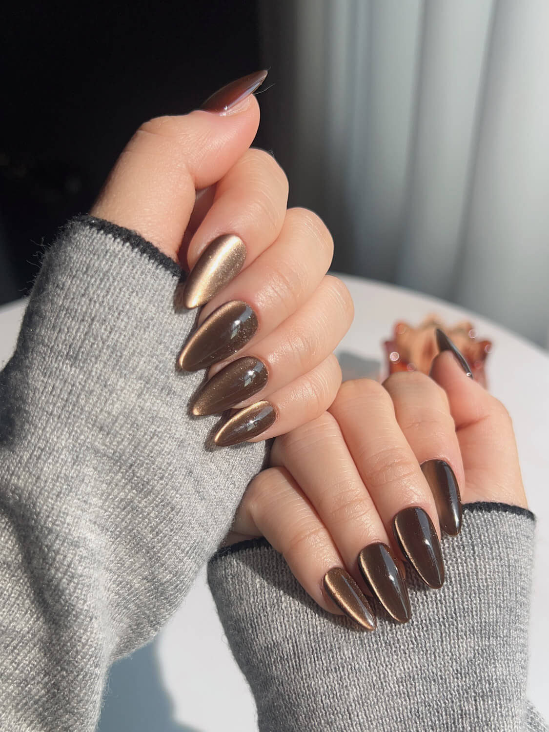 Arabica Cat Eye Reusable Press On Nails