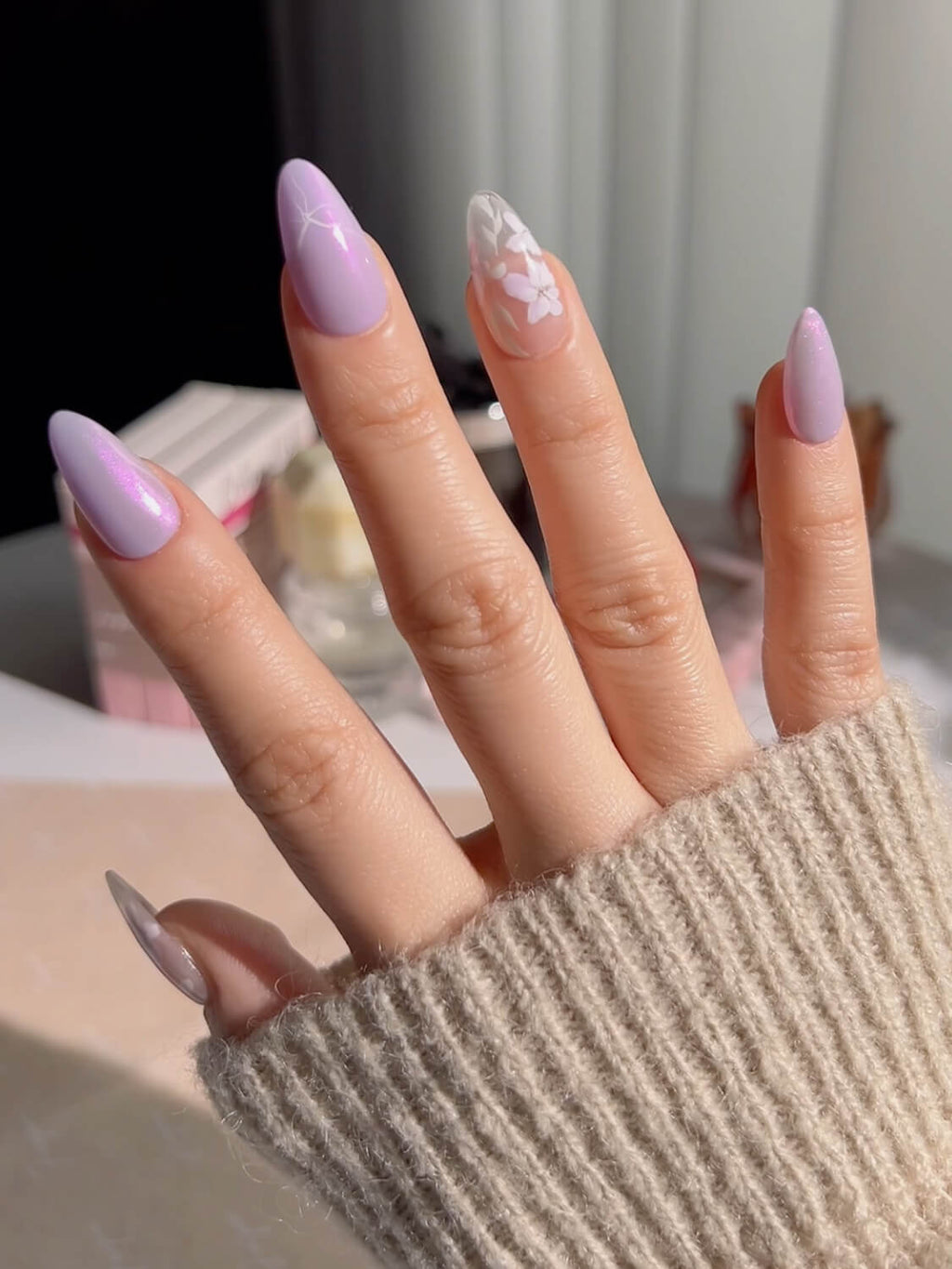 Flower Sea Reusable Press On Nails