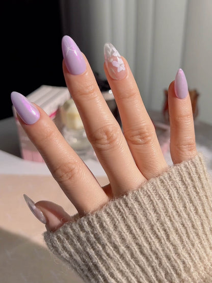 Flower Sea Reusable Press On Nails