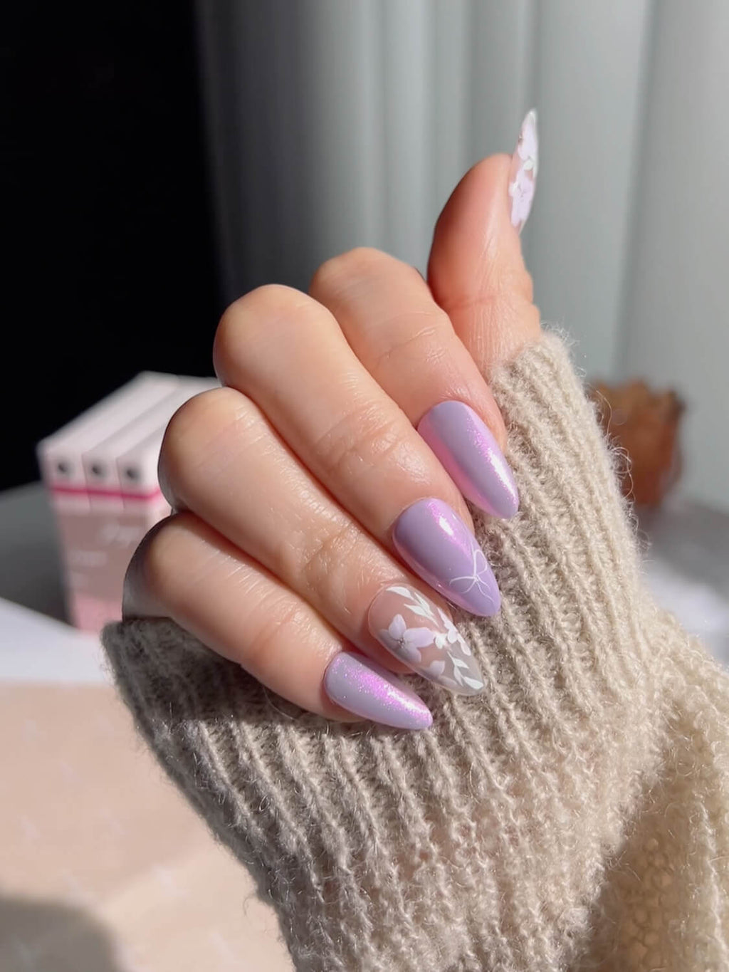 Flower Sea Reusable Press On Nails
