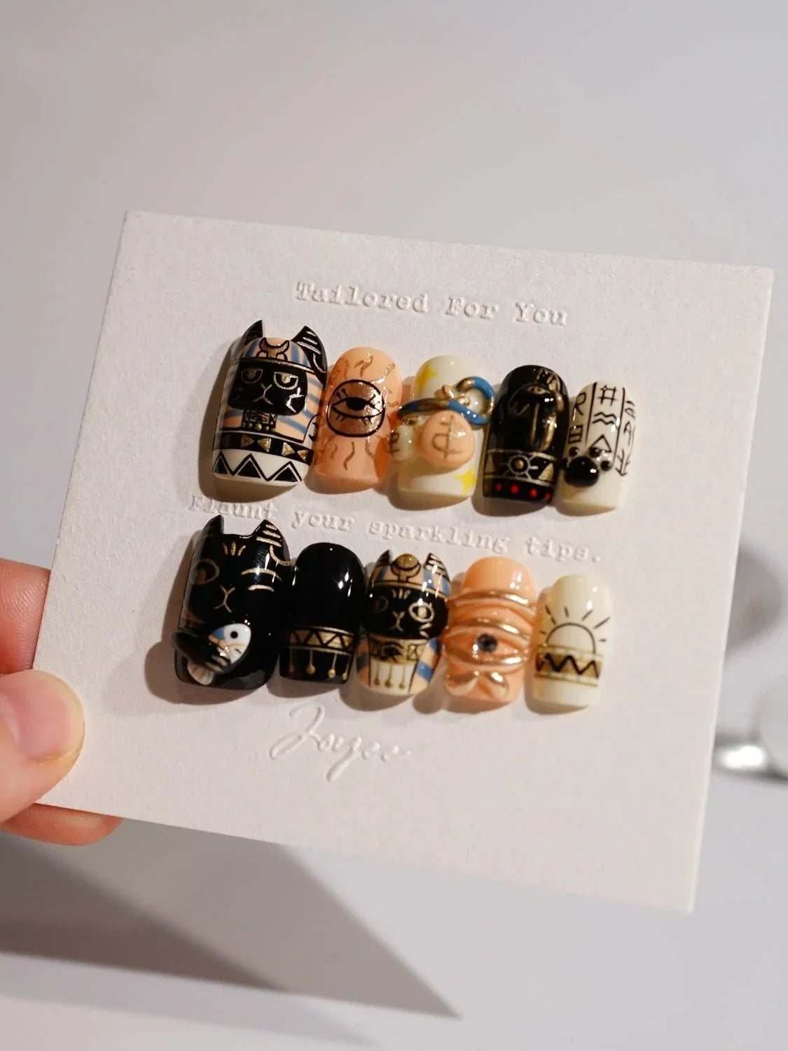 Gayer Anderson Cat Reusable Press On Nails