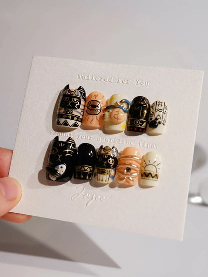 Gayer Anderson Cat Reusable Press On Nails