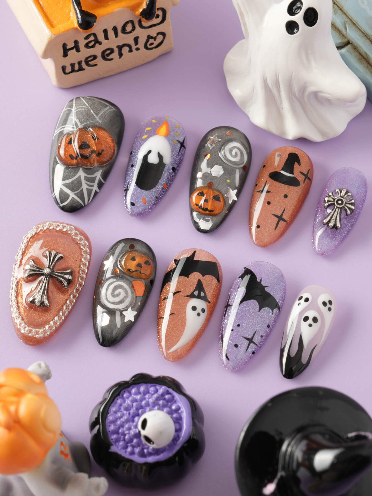 Lights Out Reusable Press On Nails