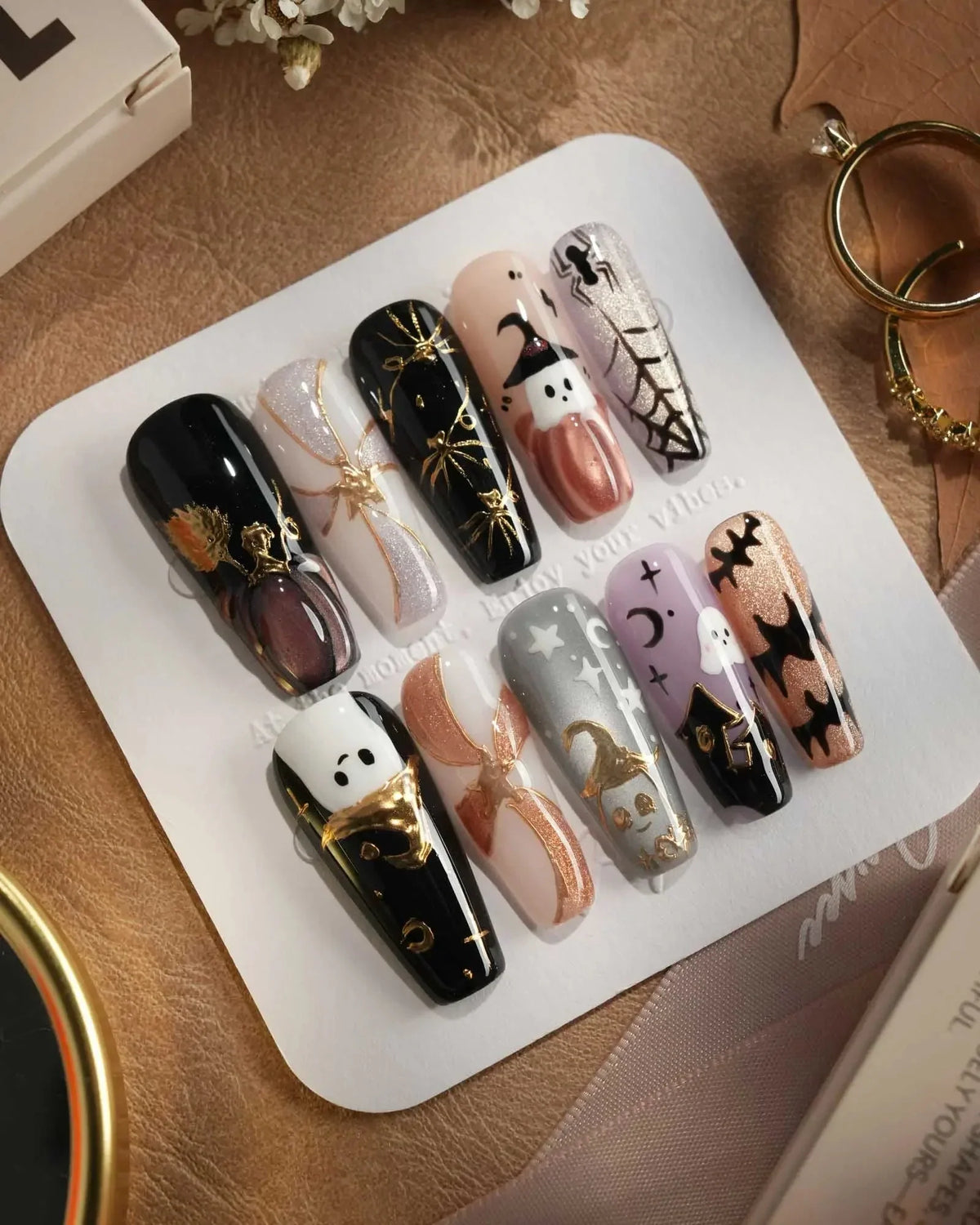 Midnight Bash Reusable Press On Nails