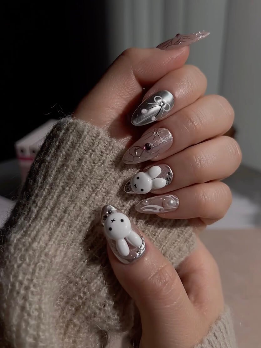 Miffy YOLO Reusable Press On Nails