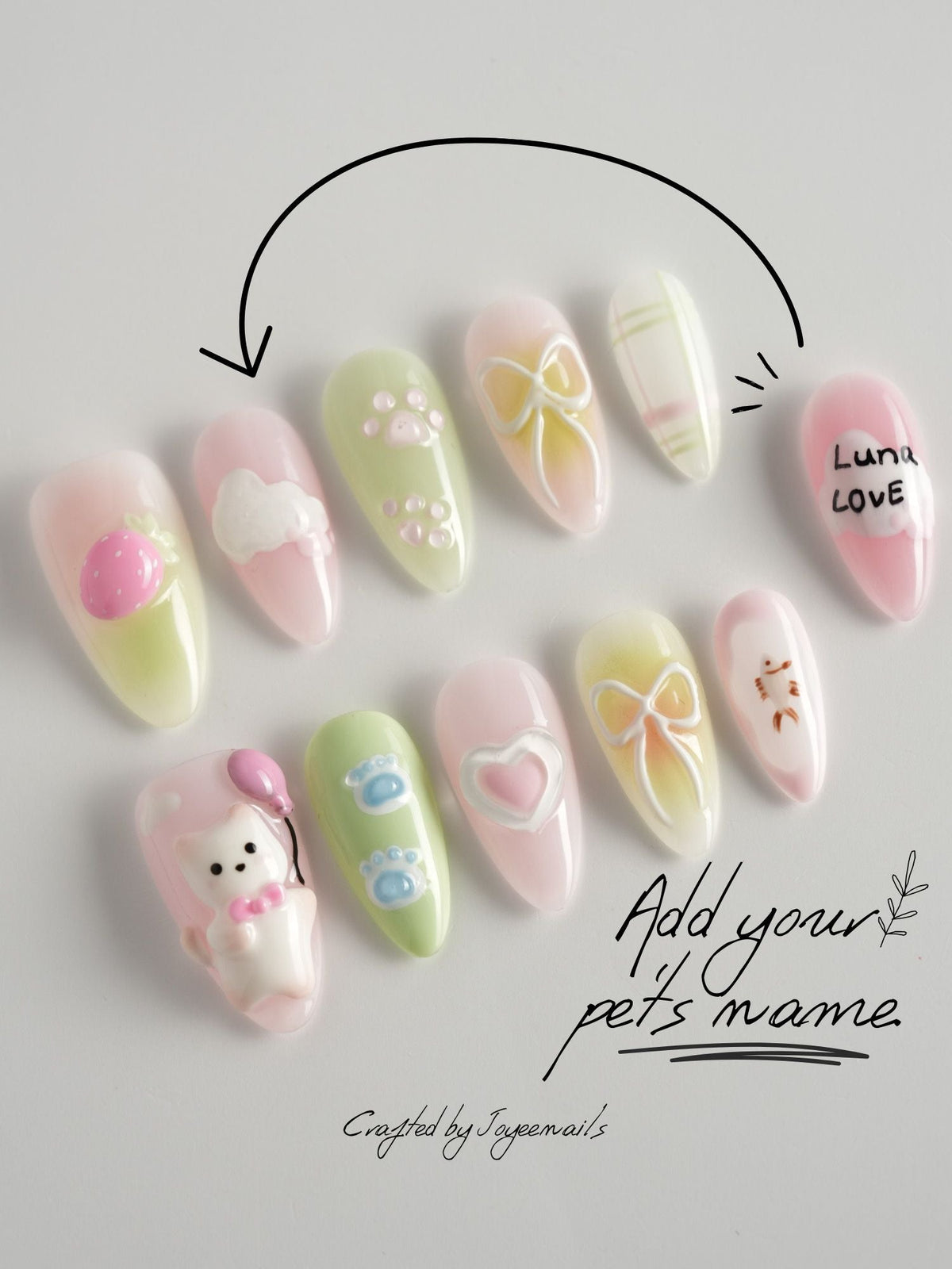 My Kitty Reusable Press On Nails