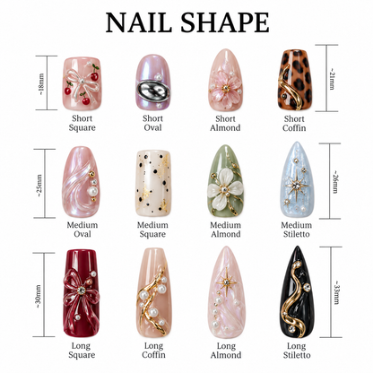 Gothic Brown Press On Nails, Tortoiseshell Gold Cross Luxury Nail Set