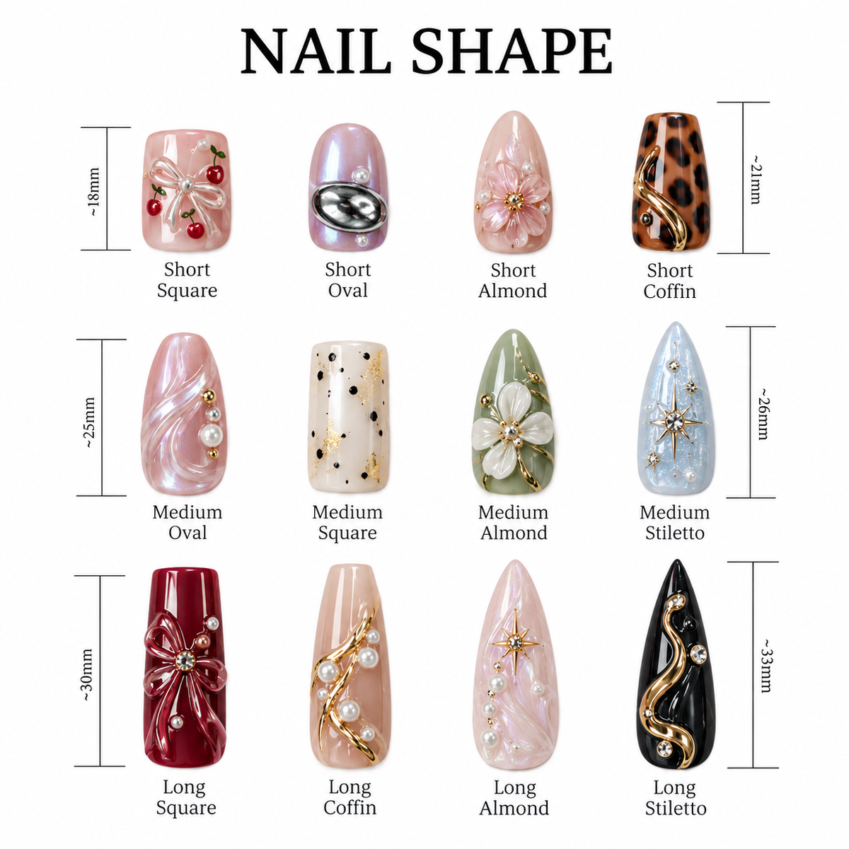 Gothic Stiletto Press On Nails, Red Black 3D Cross Angel Rose Luxury Nail Art