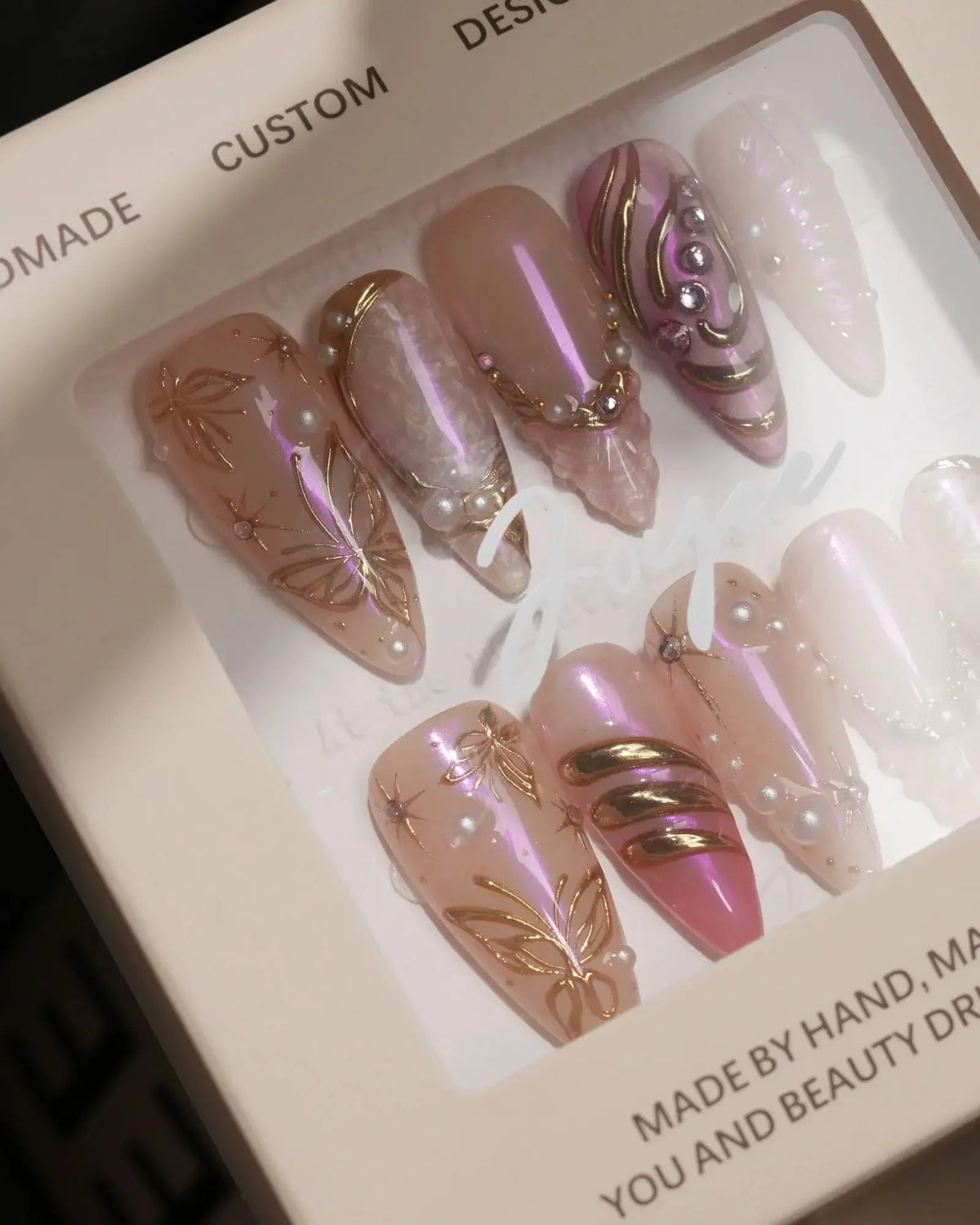Neon Kiss Reusable Press On Nails