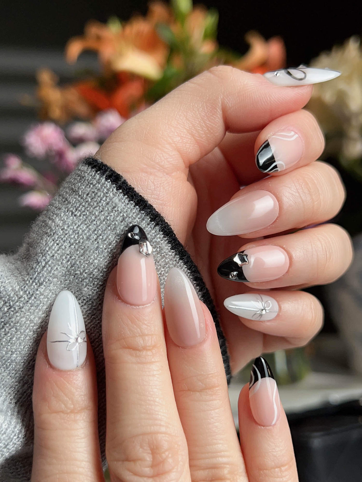 New Year Glam Reusable Press On Nails