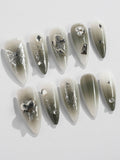Night Butterfly Reusable Press On Nails