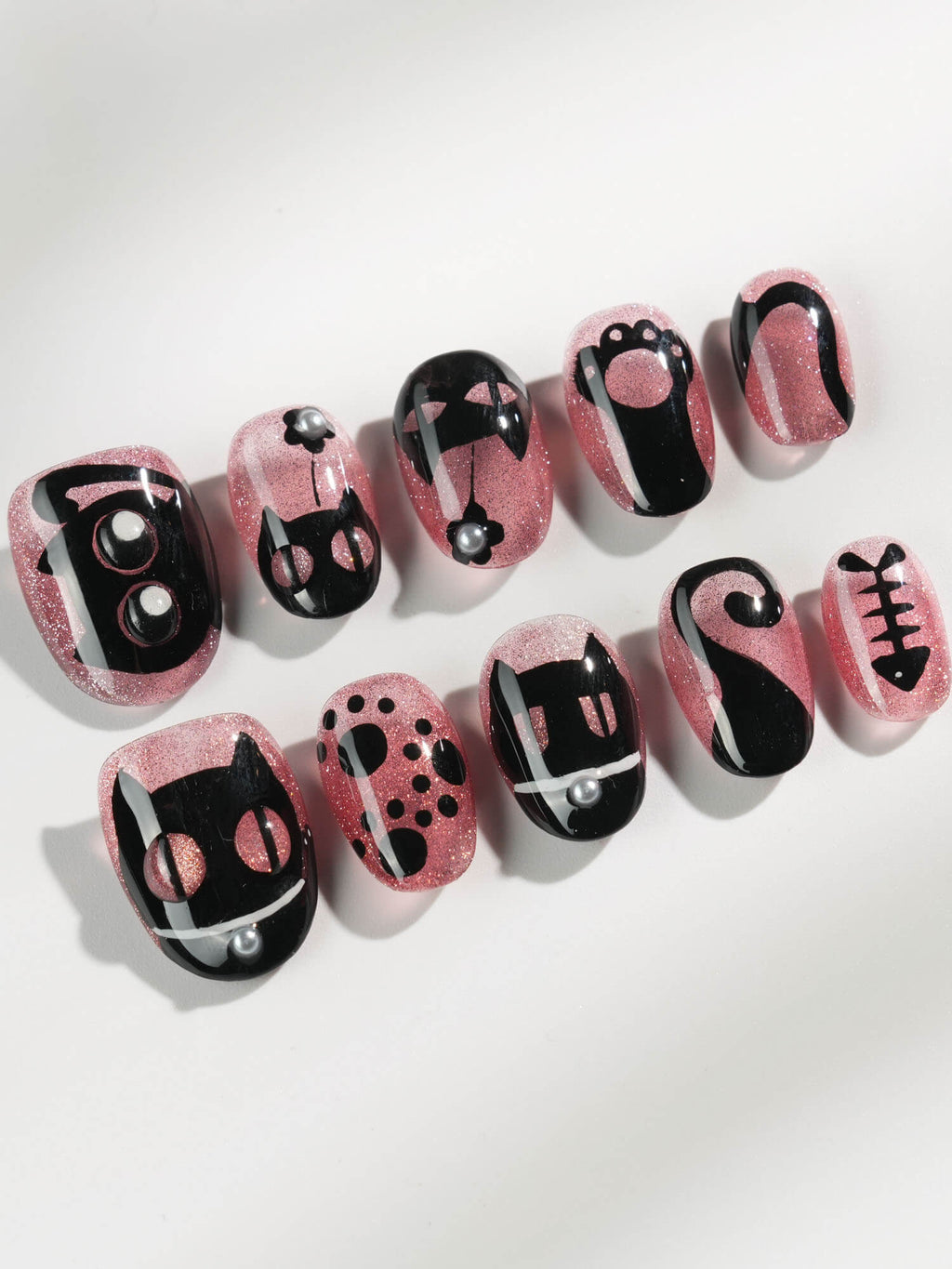 Night Prowler Reusable Press On Nails