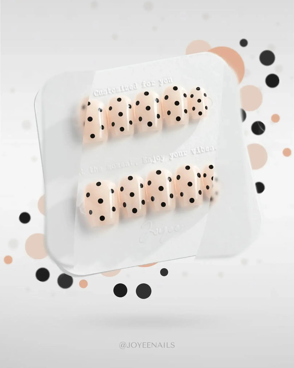 Dot Noir Mini Reusable Press On Nails