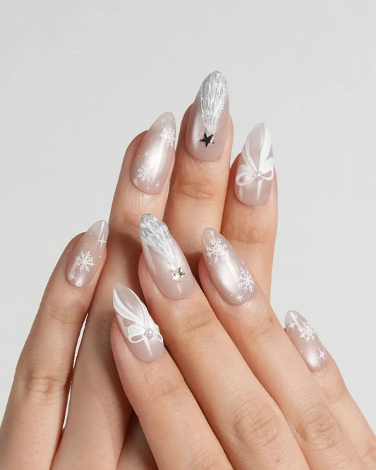 Snowfall Reusable Press On Nails