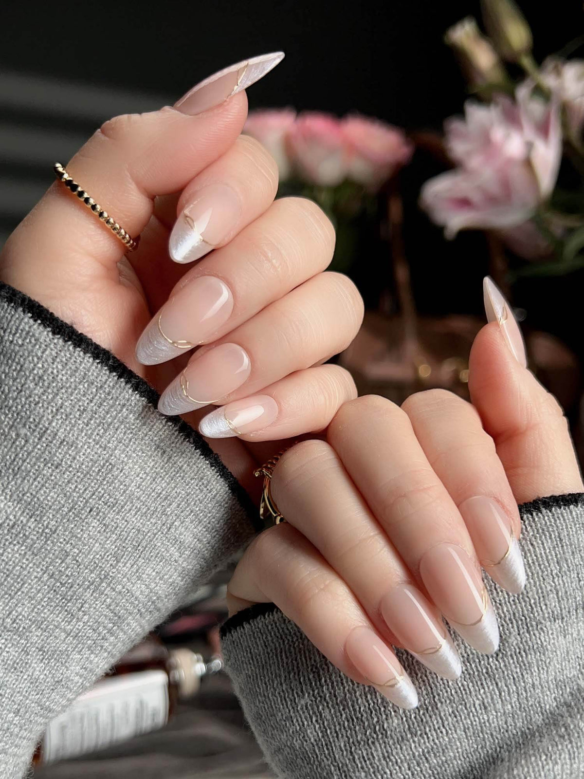 Nude French Tip Your Glow Reusable Press On Nails