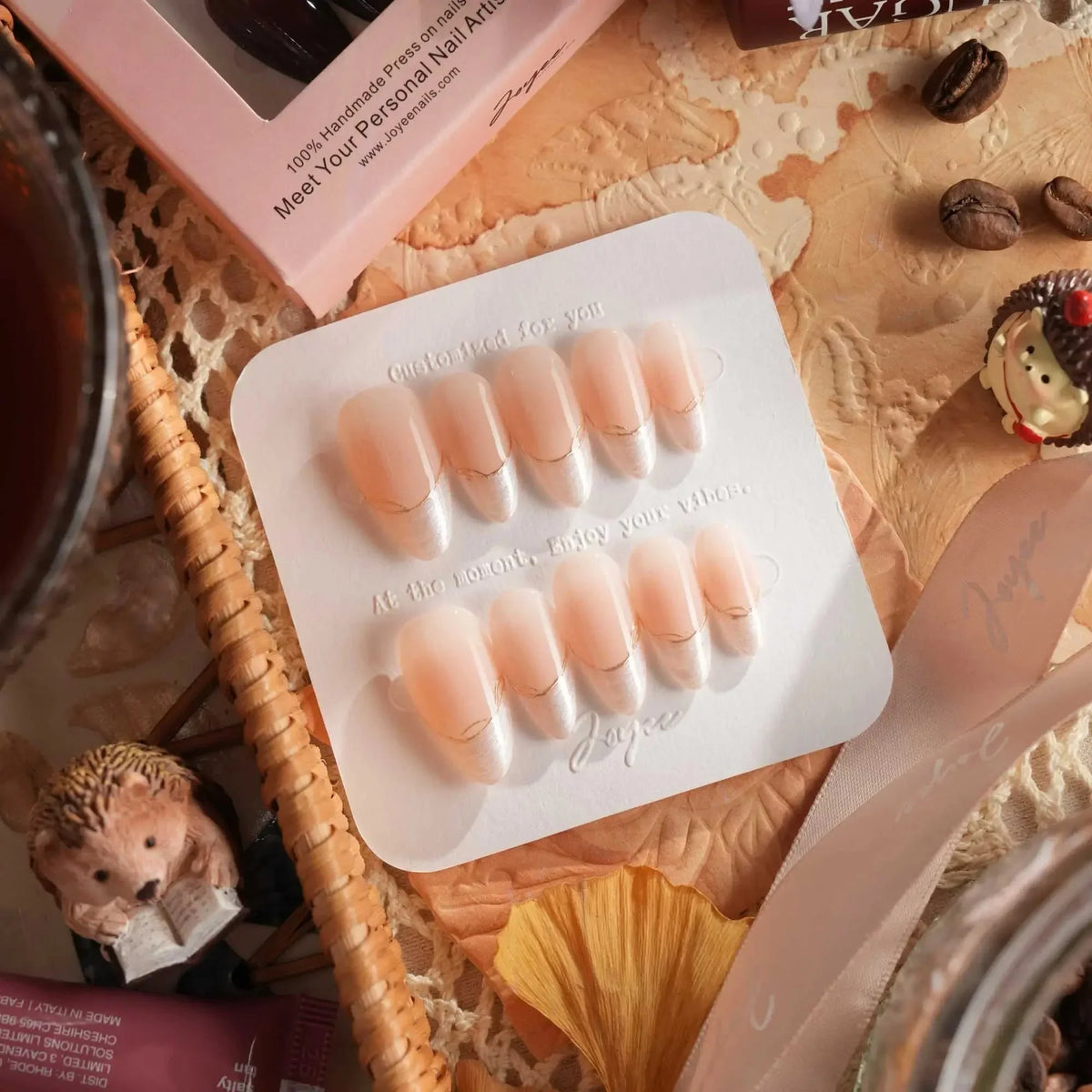 Nude French Tip Your Glow Reusable Press On Nails
