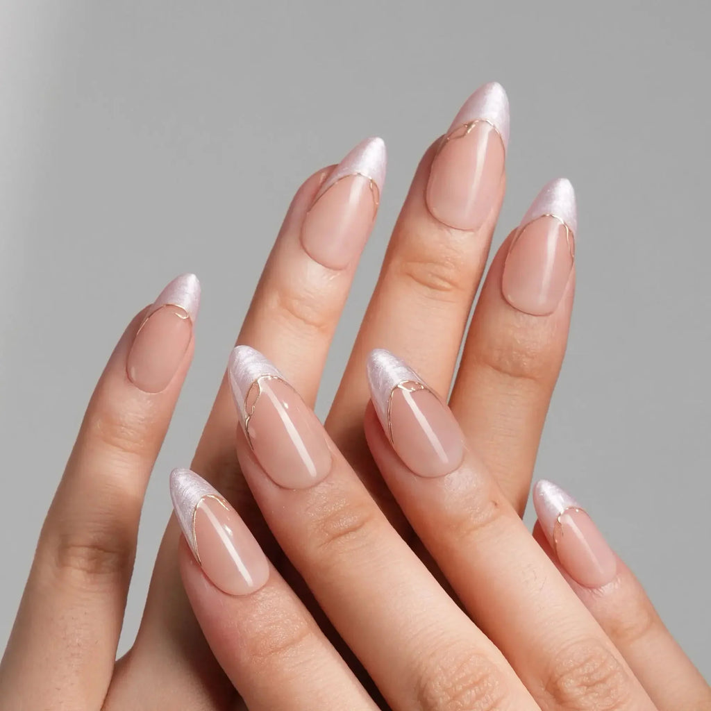Nude French Tip Your Glow Reusable Press On Nails
