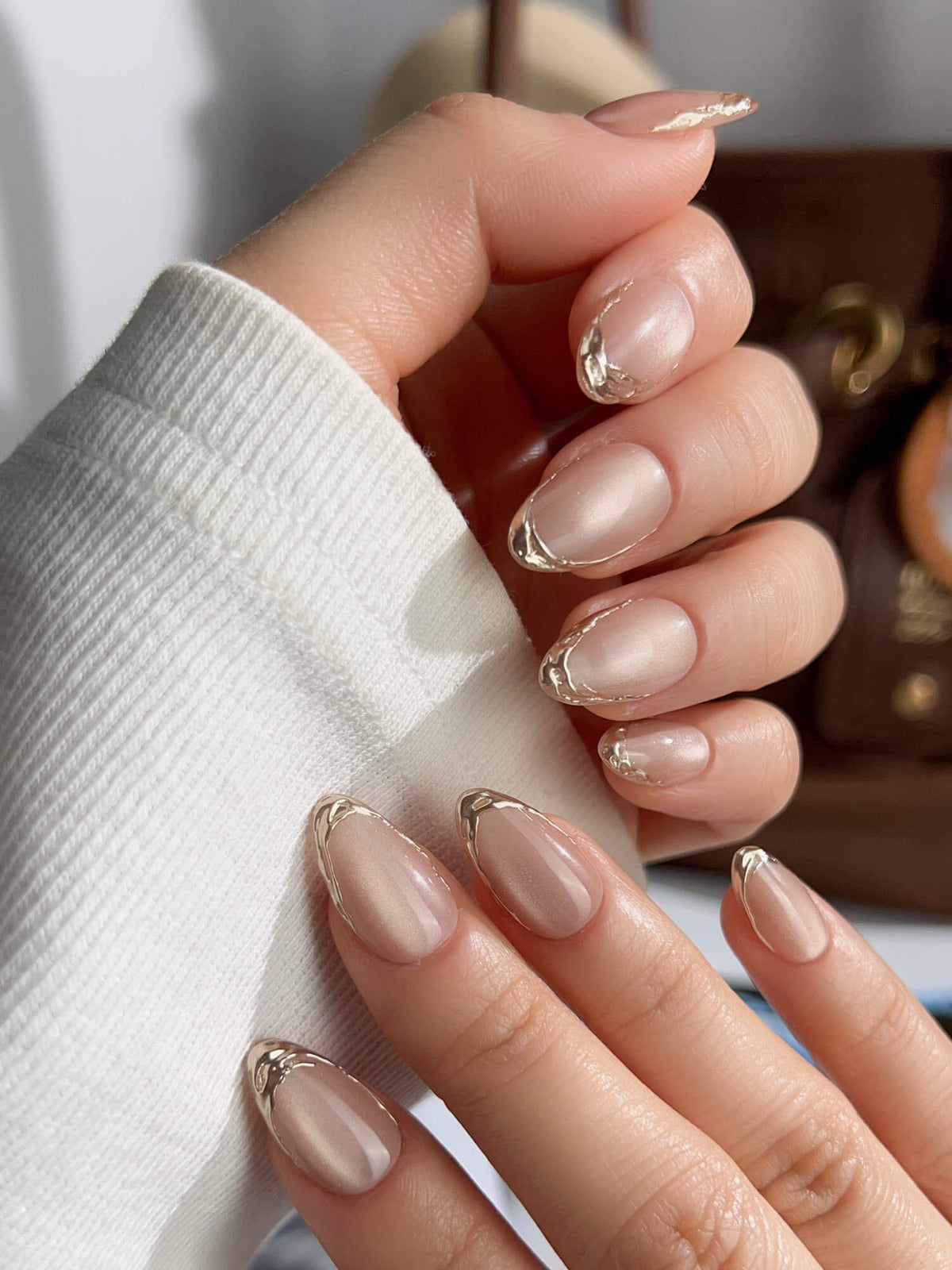 Nude Spark Reusable Press On Nails