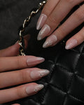 Pink Stardust Reusable Press On Nails