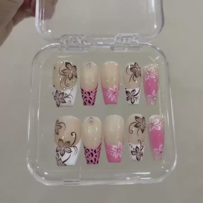 Vintage Floral Press-On Nails