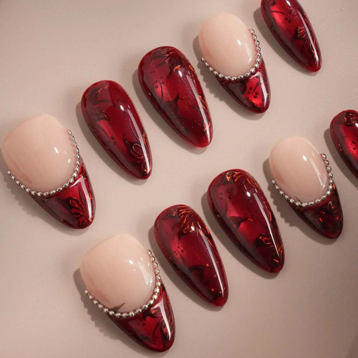 Brocade Reusable Press On Nails