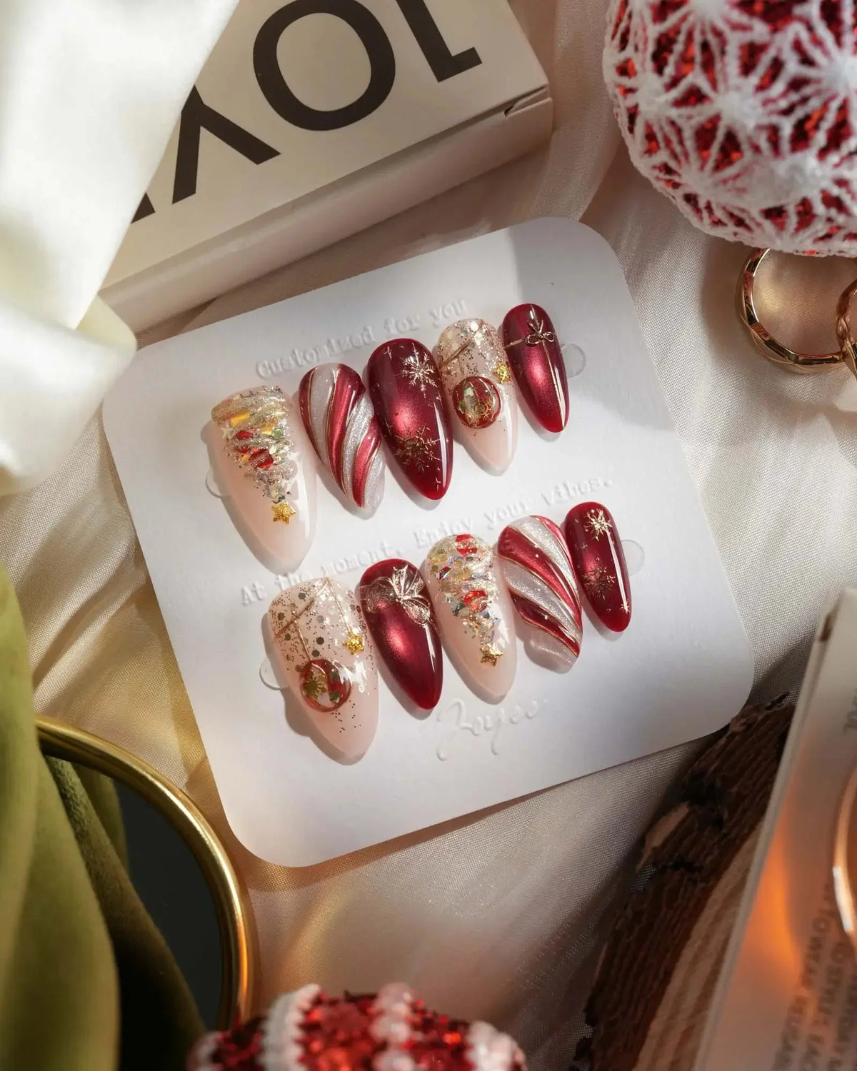 Ruby Night Reusable Press On Nails