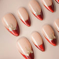 Bow French Reusable Press On Nails