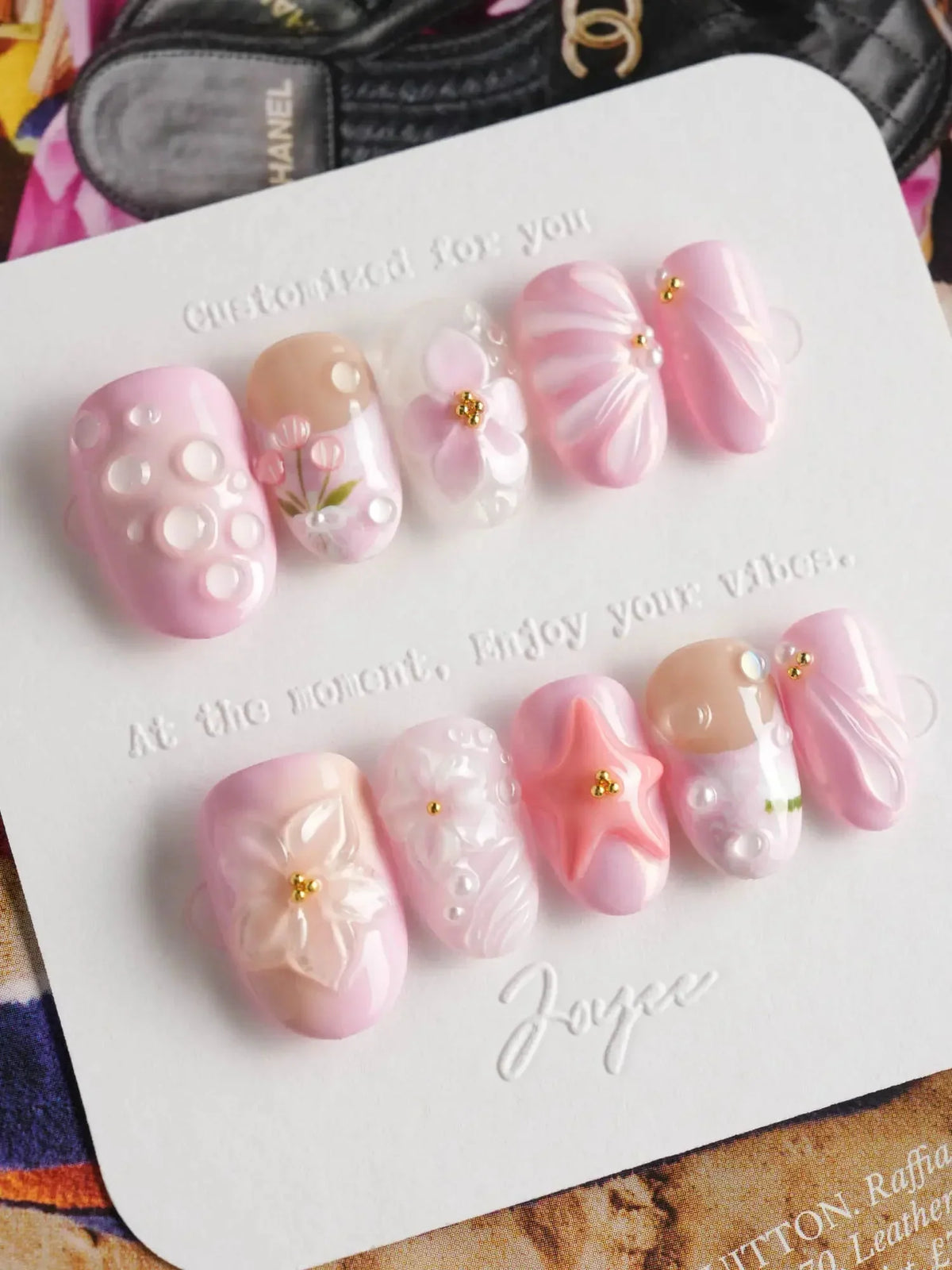 Romantic Garden Reusable Press On Nails
