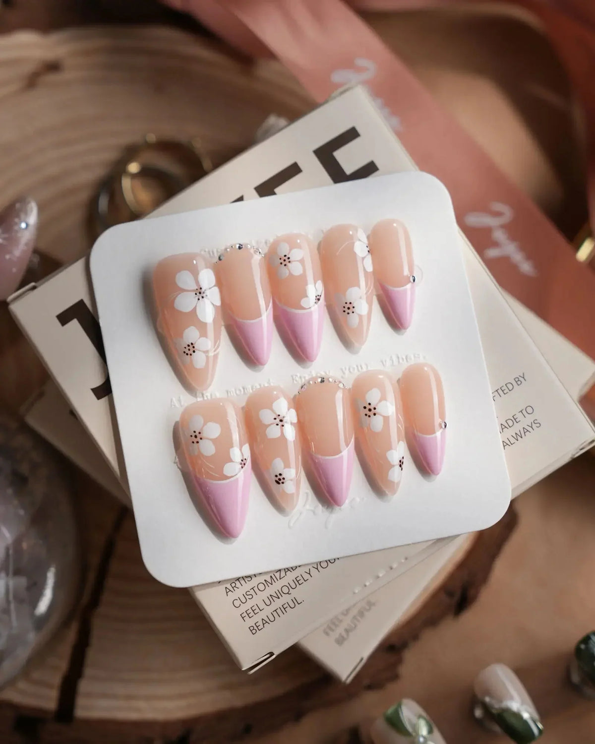 Sakura Fall Reusable Press On Nails