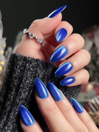 Royal Blue Reusable Press On Nails