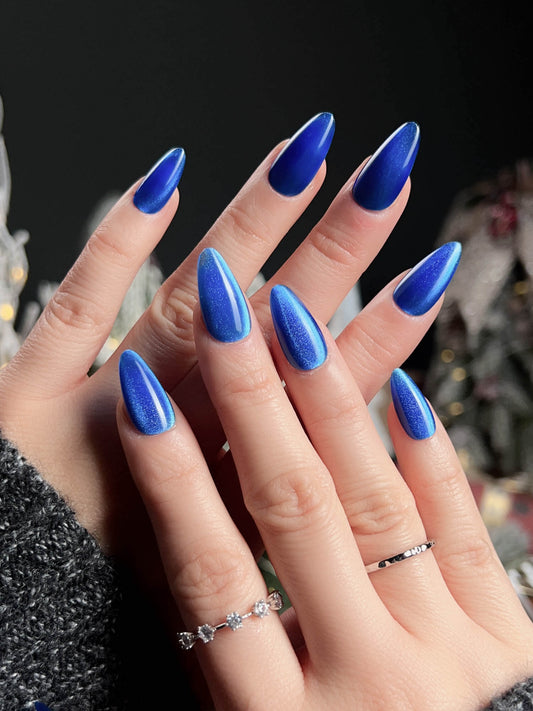 Royal Blue Reusable Press On Nails