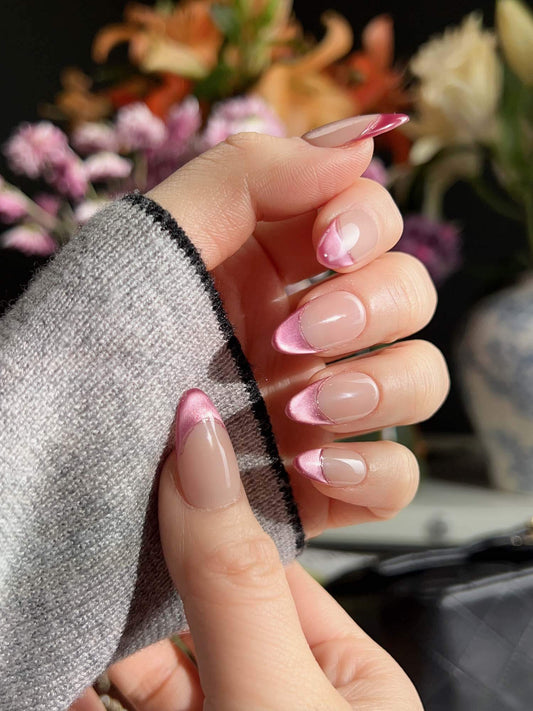 Silk Blush Reusable Press On Nails
