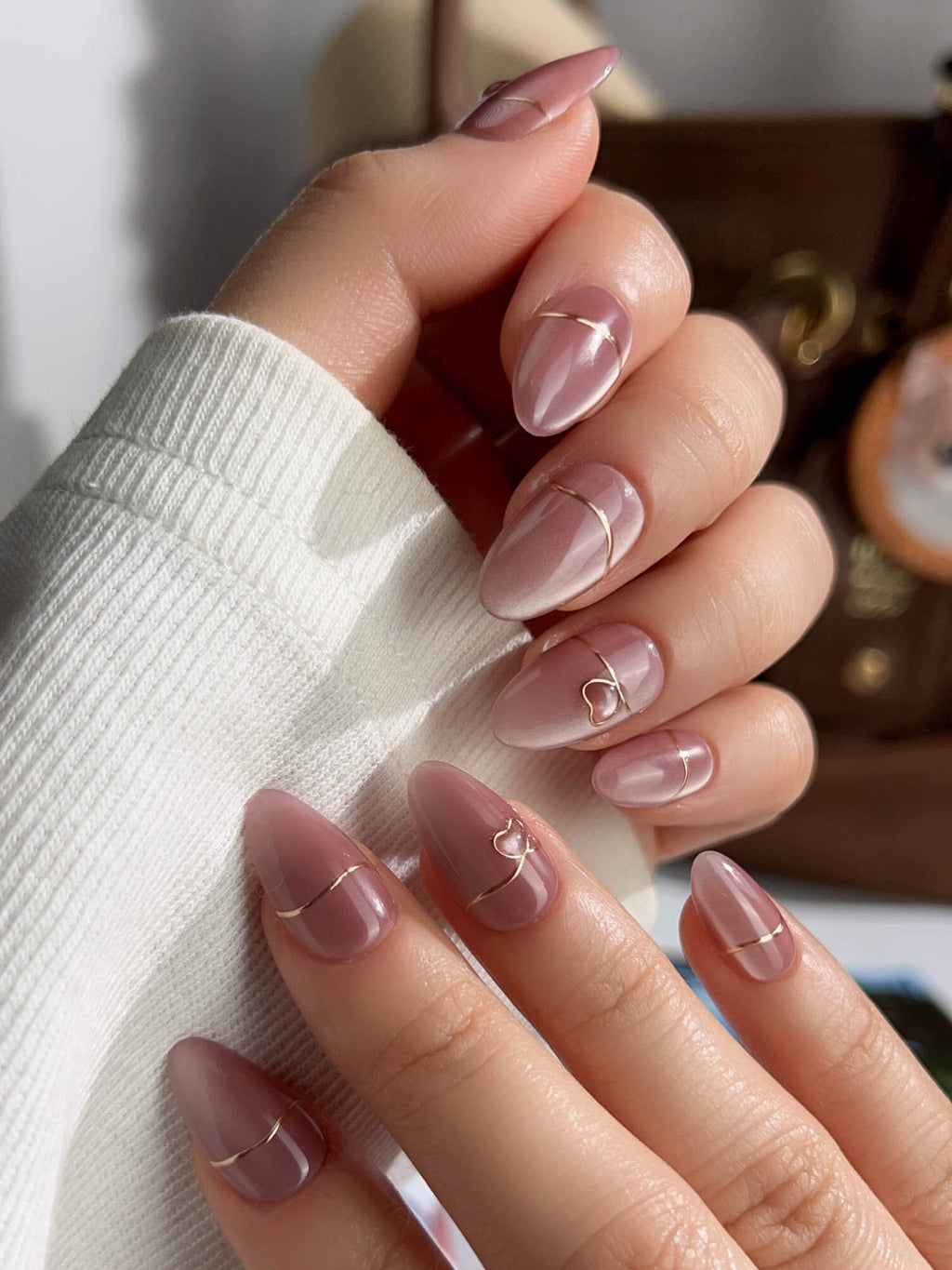 Simple love Reusable Press On Nails