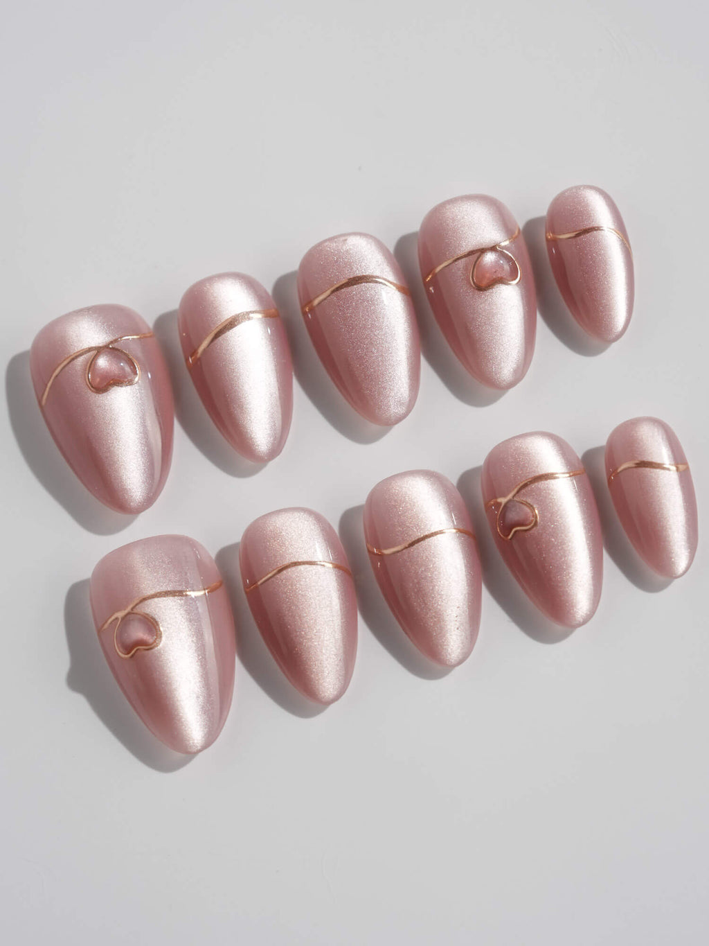 Simple love Reusable Press On Nails