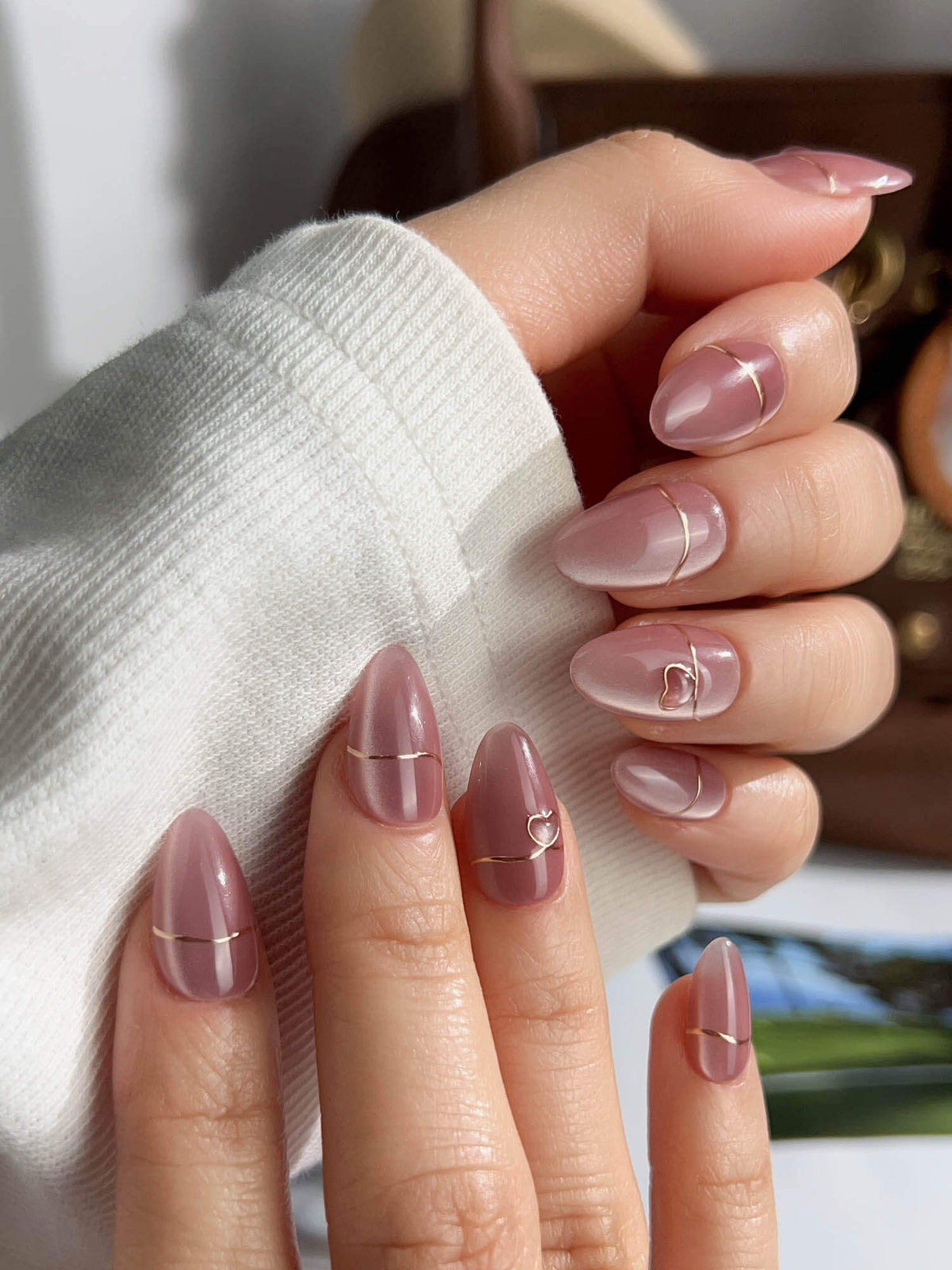 Simple love Reusable Press On Nails