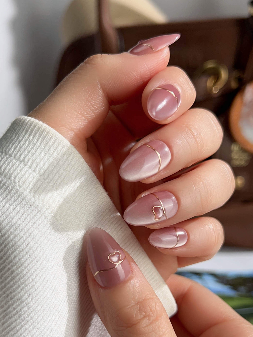 Simple love Reusable Press On Nails