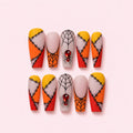 Spiderweb Halloween Coffin Press-On Nails