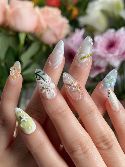Spring wink Reusable Press On Nails