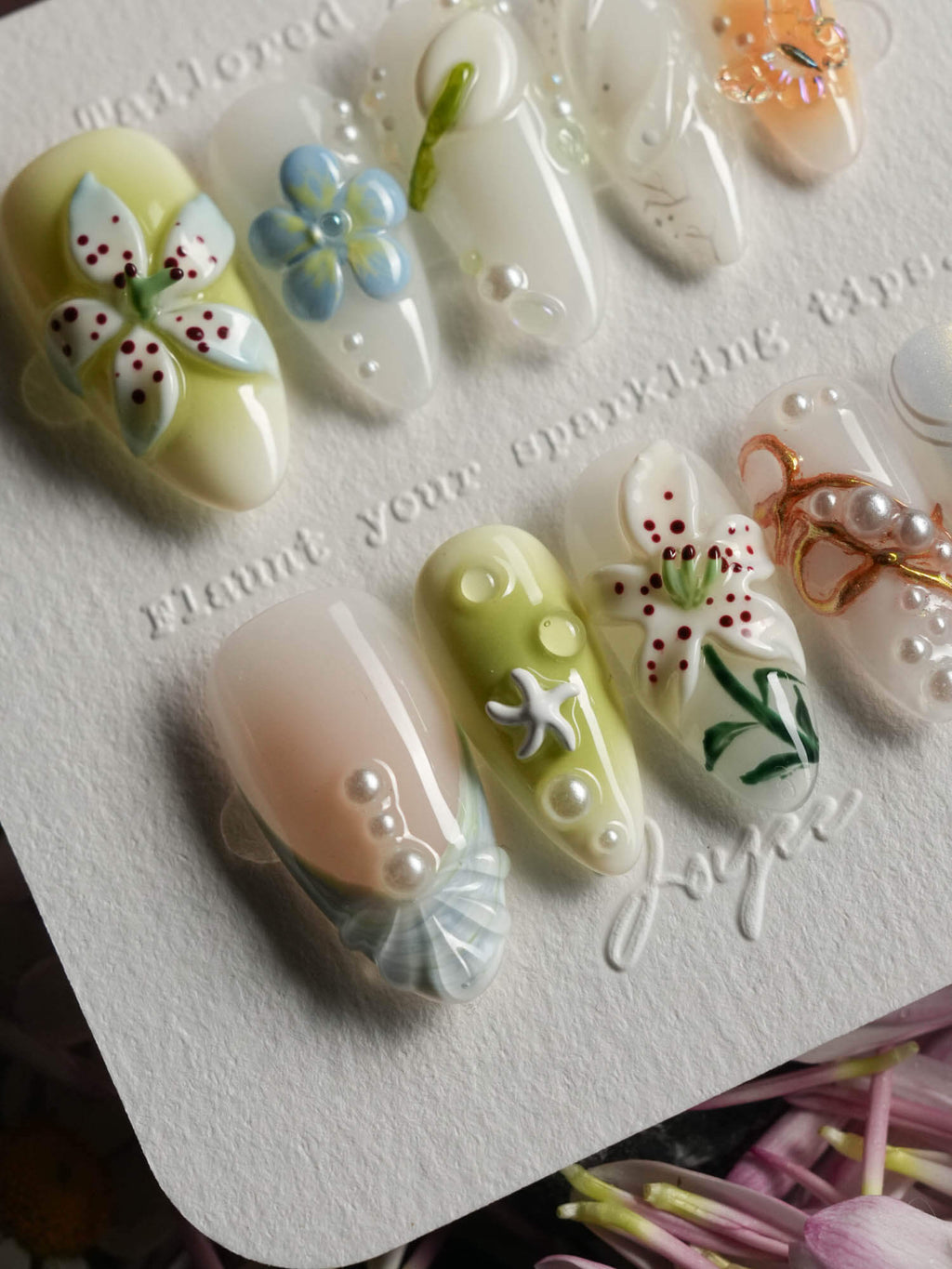 Spring wink Reusable Press On Nails