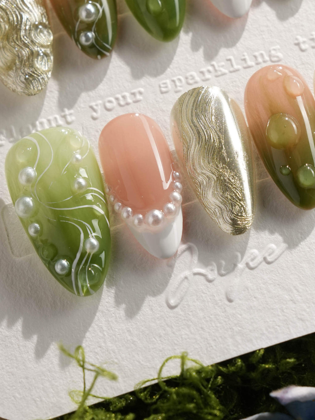 Streams Journey Lines Reusable Press On Nails