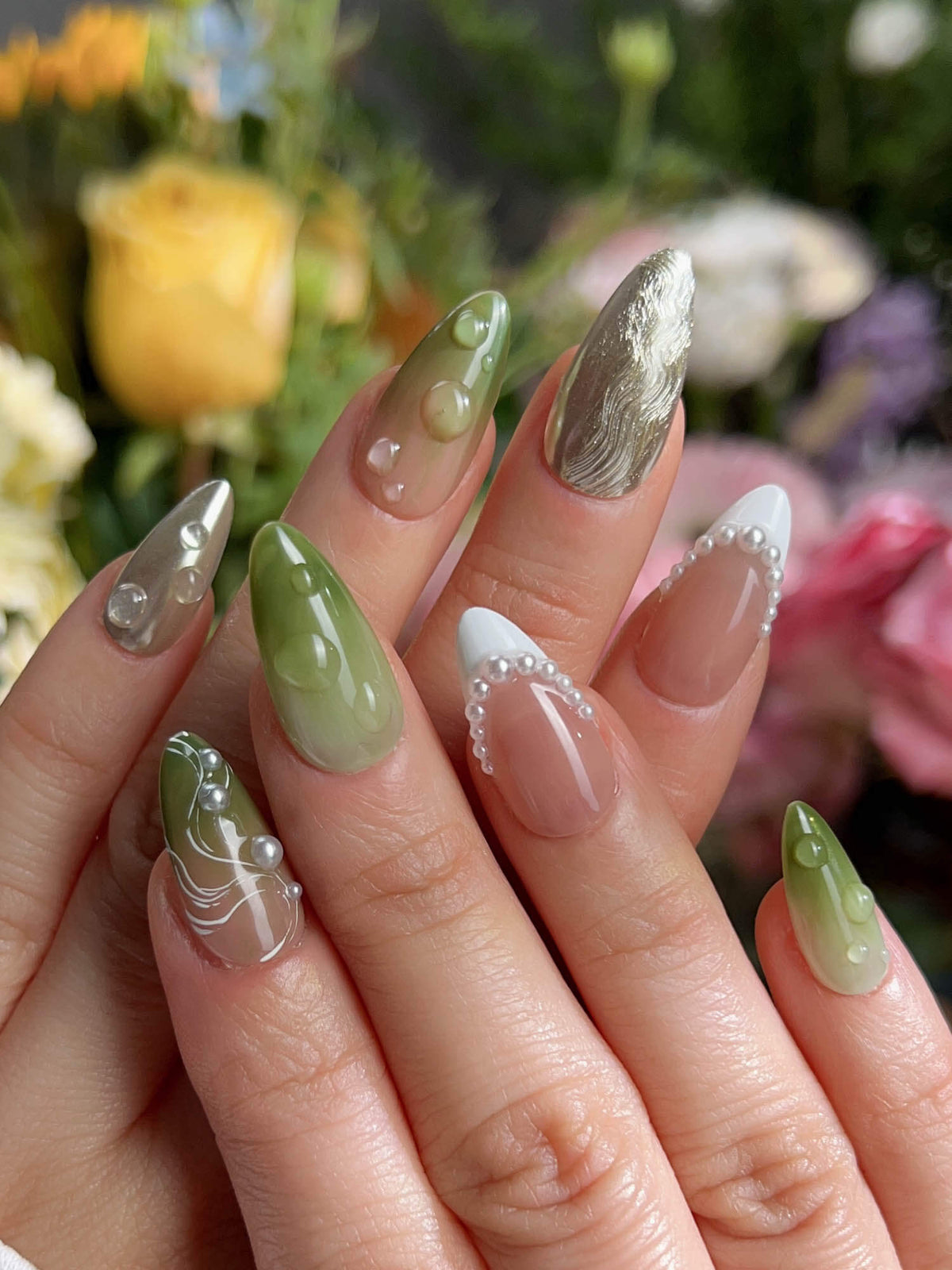 Streams Journey Lines Reusable Press On Nails