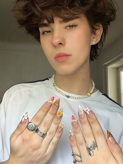 Tropical Vibes Reusable Press On Nails