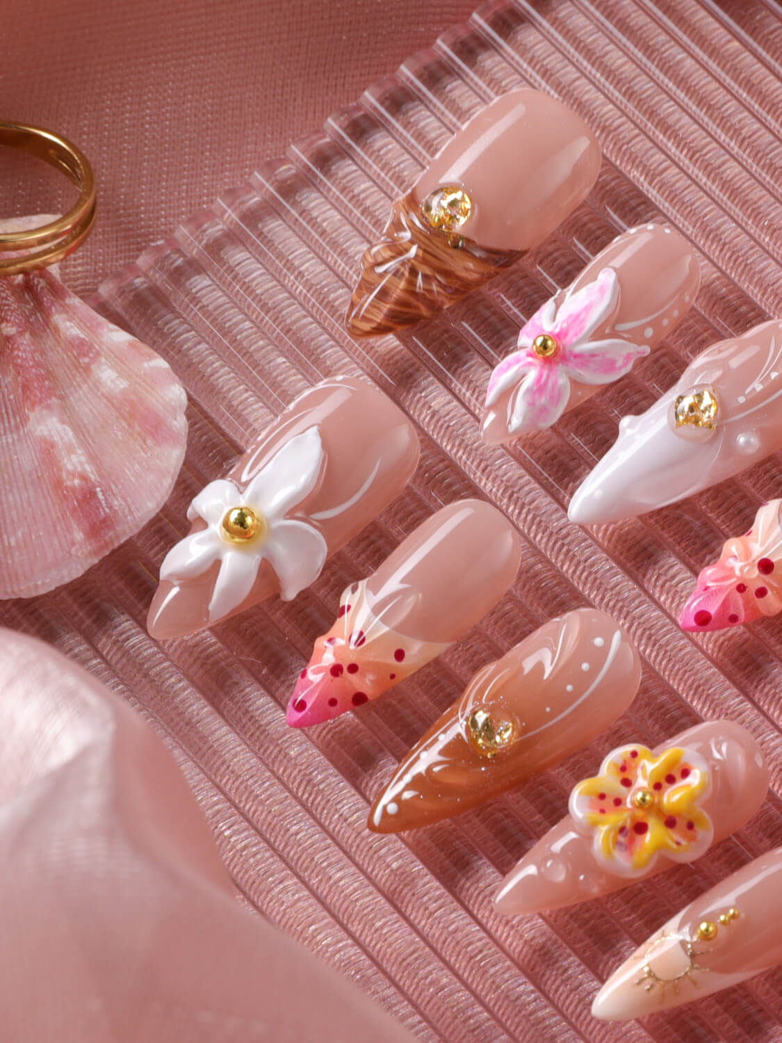 Tropical Vibes Reusable Press On Nails