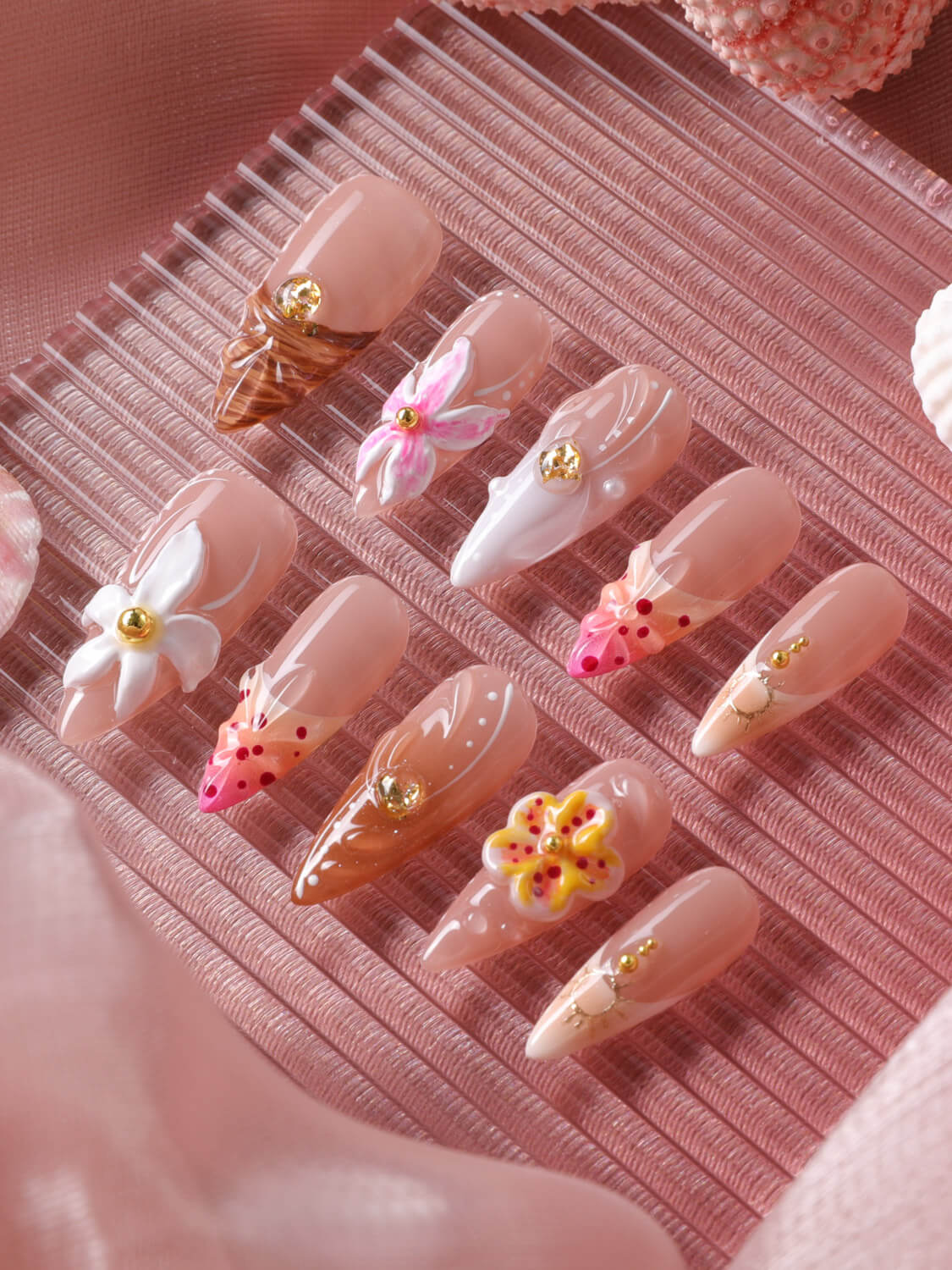 Tropical Vibes Reusable Press On Nails
