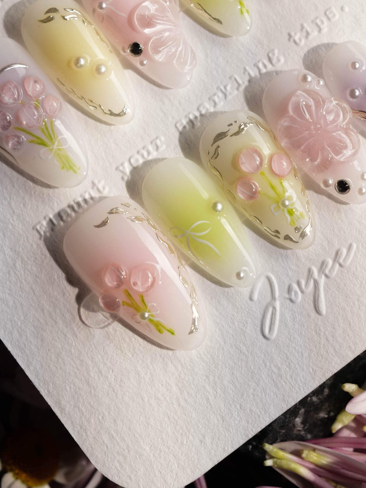 Tulip Field Reusable Press On Nails
